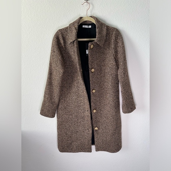 NWT REFORMATION Lasker Coat Brown Mid Lenght SZ XS - Picture 8 of 12